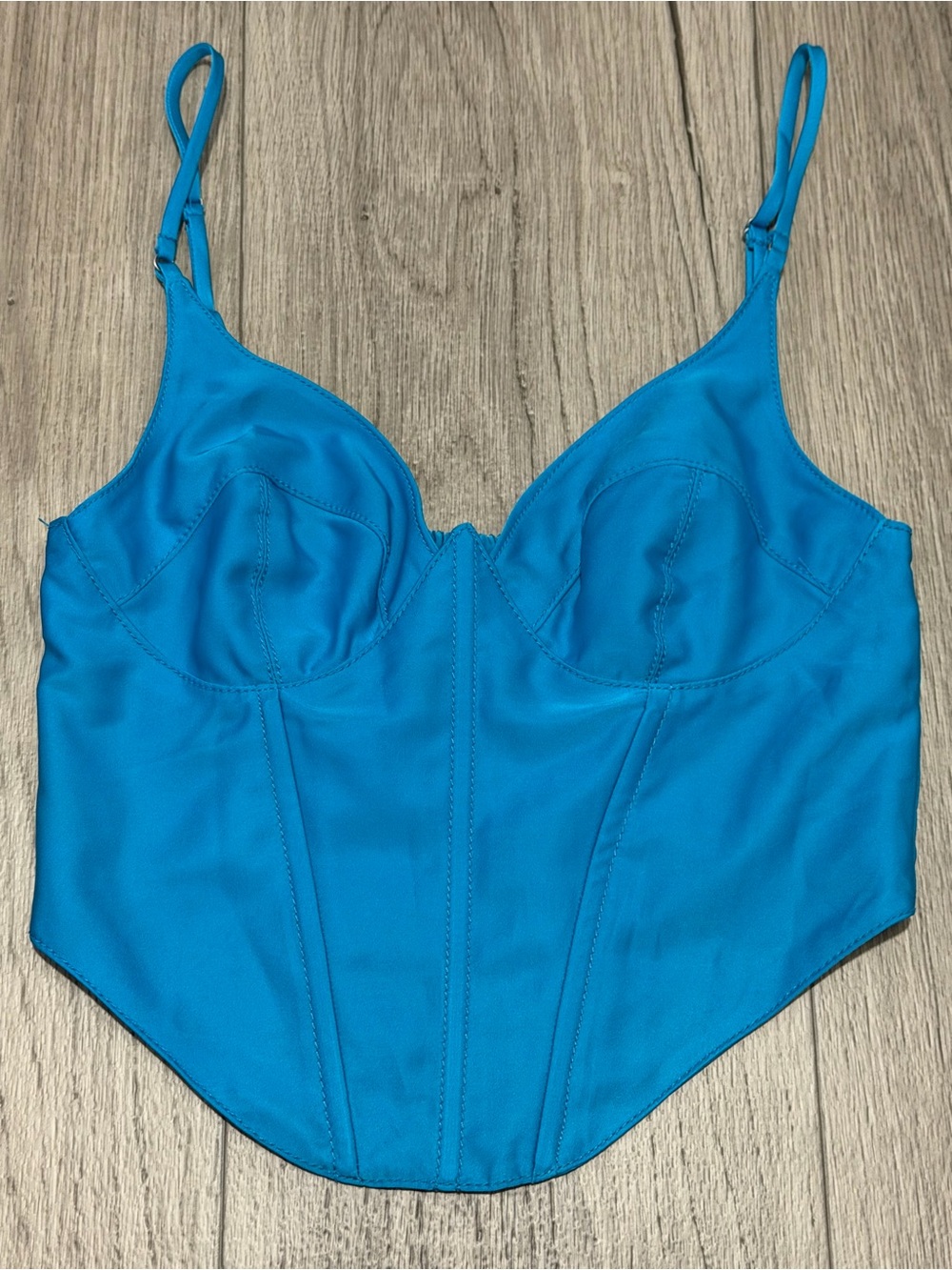 Urban Outfitters Bright Blue Bustier Crop Top